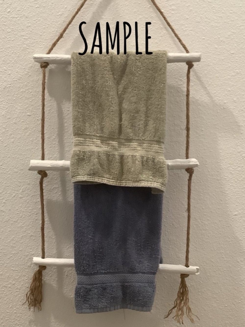 Driftwood Art, Hanging Driftwood Towel, Blanket Holder , Driftwood Coastal - Picture 6 of 6